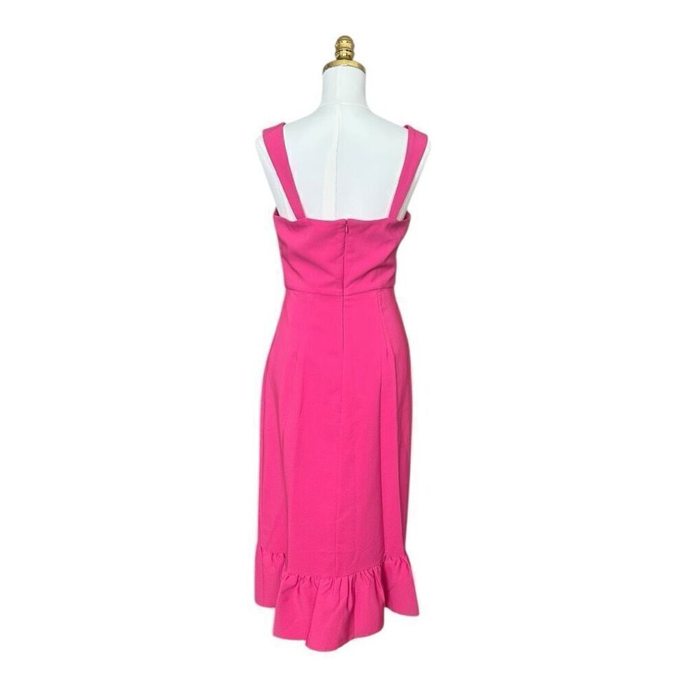 NWT Laundry by Shelli Segal HU05D09 - Ruffled Hem Long Fuschia Dress - Picture 5 of 15